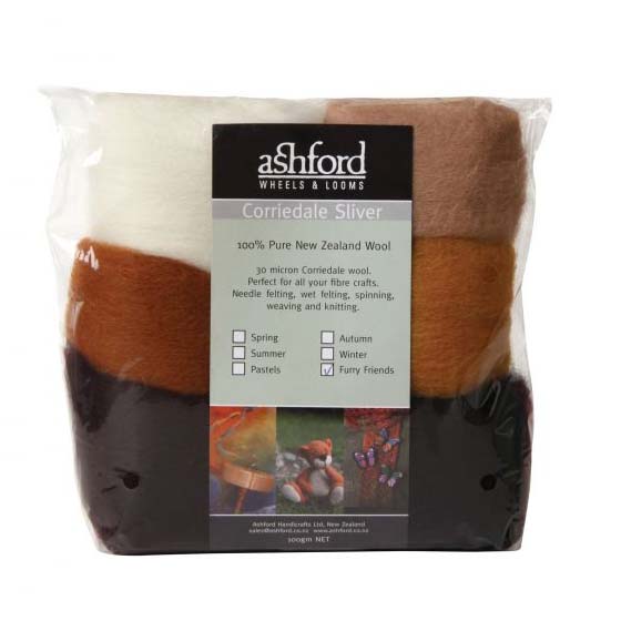 Ashford Corriedale Wool Felting Pack - The Woolery