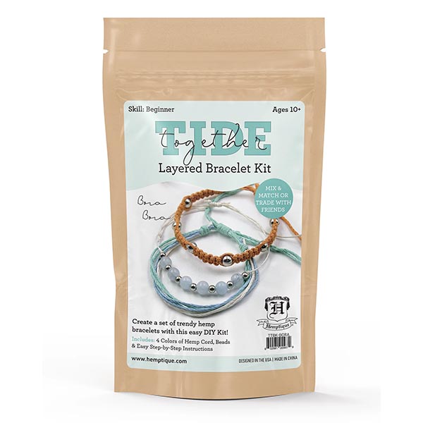 Tide Together Layered Hemp Cord Bracelet Kit - The Woolery
