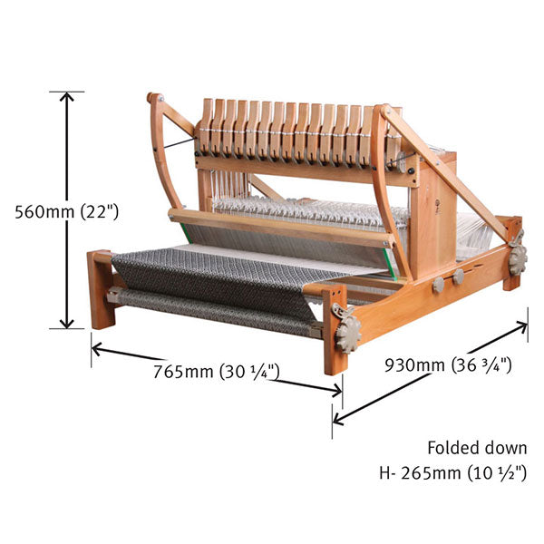 Ashford Table Loom - 16 Shaft - Dimensions