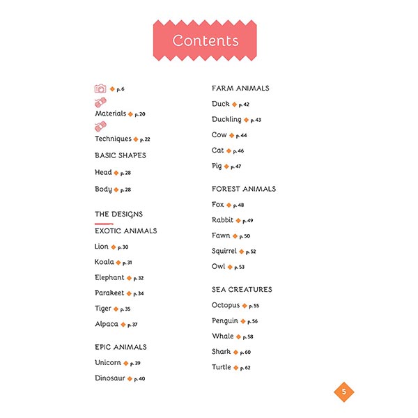 Adorable Mini Animals to Crochet - Table of Contents