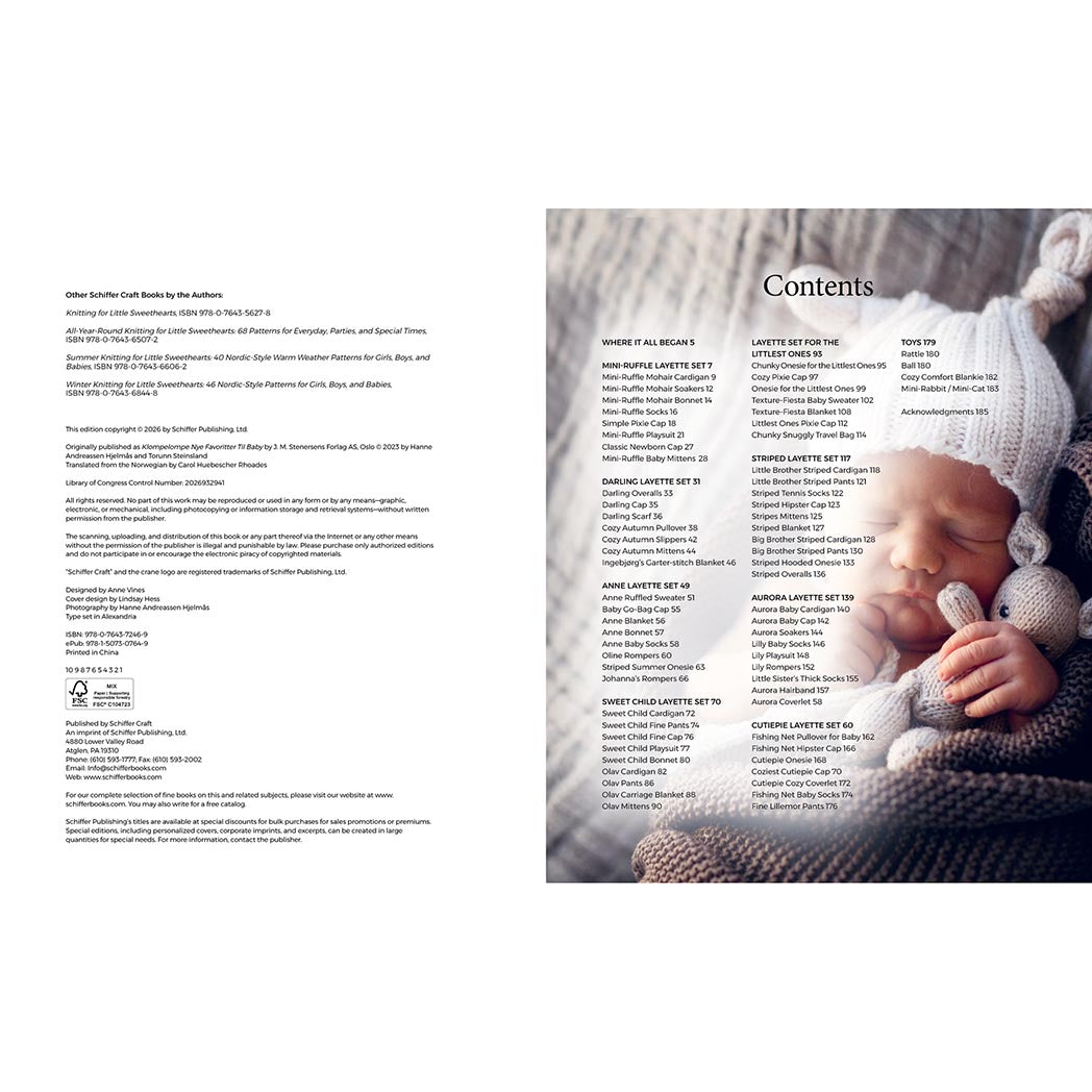 Baby Knits from Norway - Table of Contents