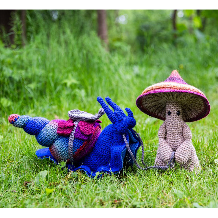 Crochet Snails & Mushroom Sprites - c