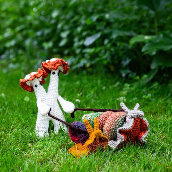 Crochet Snails & Mushroom Sprites - e