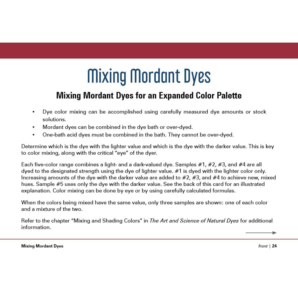 Mixing Mordant Dyes