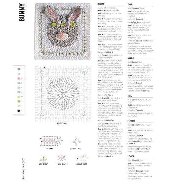 3D Animal Granny Squares - c