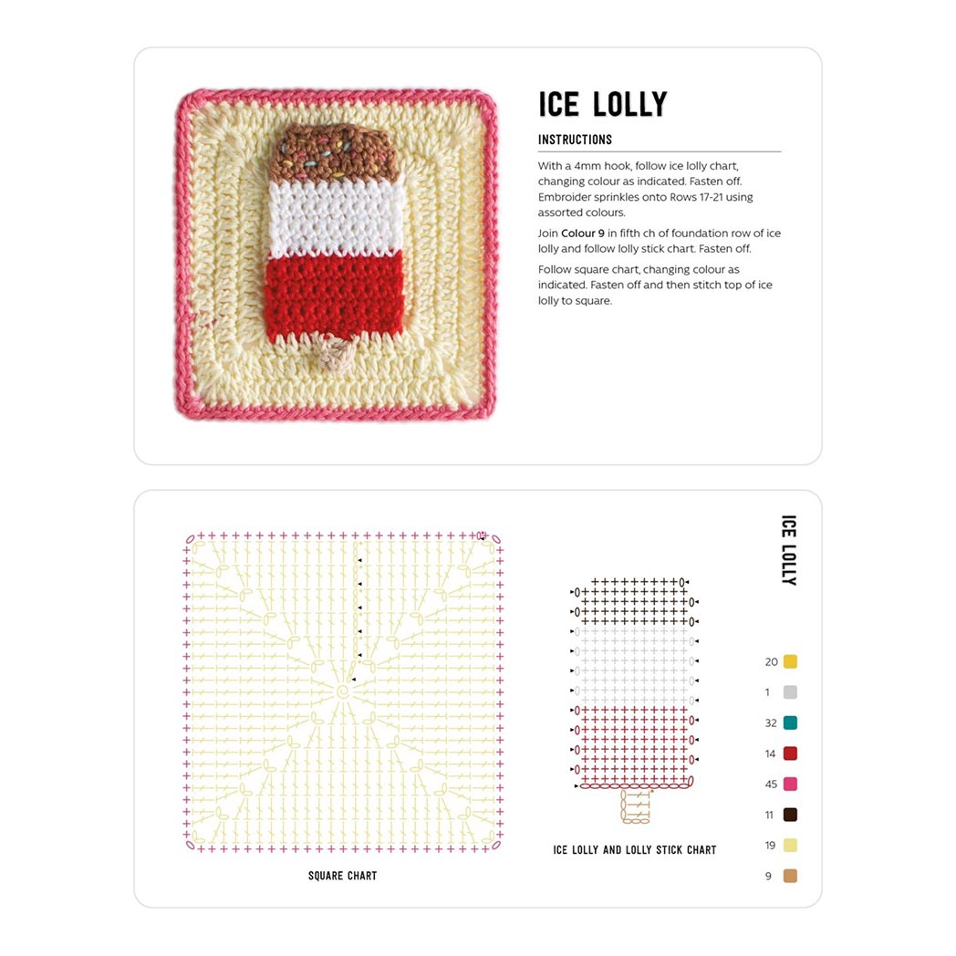 3D Granny Squares Card Deck - Ice Lolly Pattern