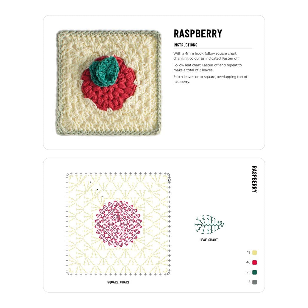 3D Granny Squares Card Deck - Raspberry Pattern