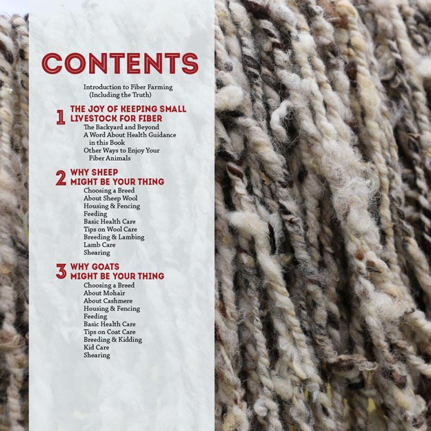 Raising Animals for Fiber - Table of Contents A