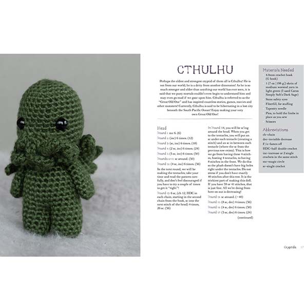 A Crochet World of Creepy Creatures and Cryptids - a