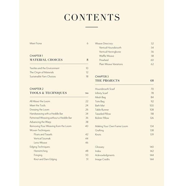 Weaving Big on a Little Loom - Table of Contents