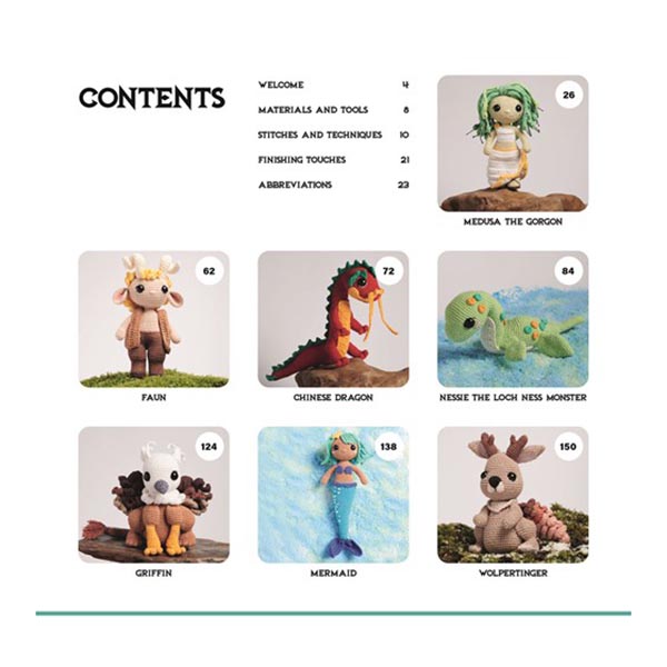 Crocheted Mythical Creatures - Table of Contents