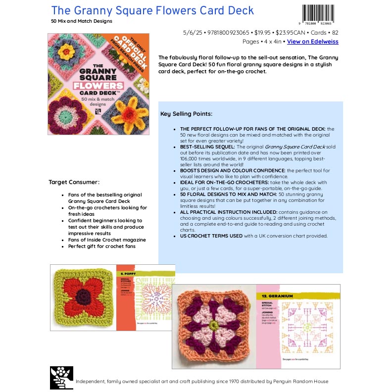 The Granny Square Flowers Card Deck - Back Cover