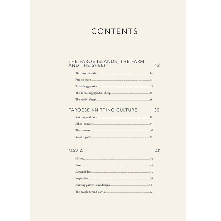 Traditional Knits from the Faroe Islands - Table of Contents