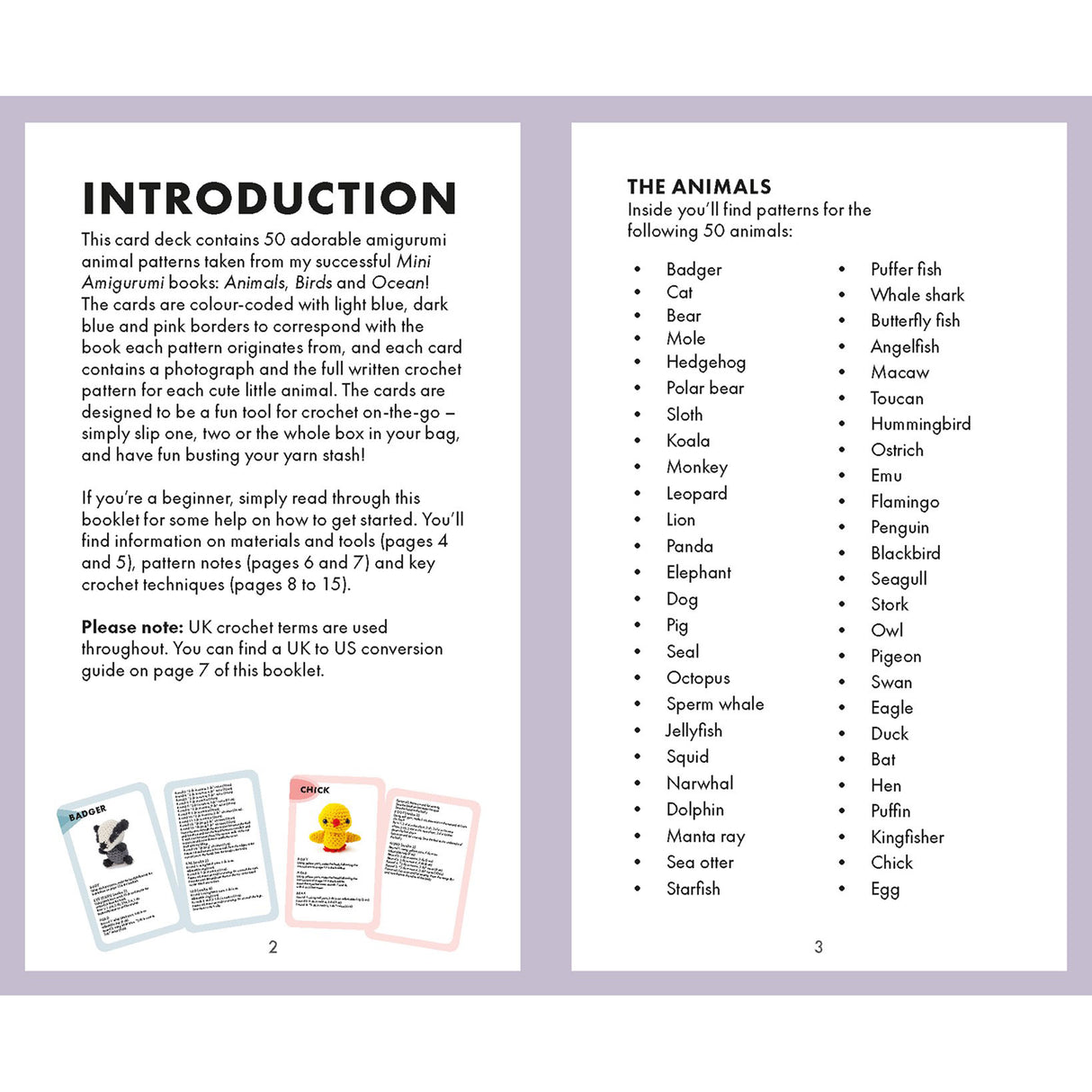 Mini Amigurumi Animals Card Deck - The Woolery