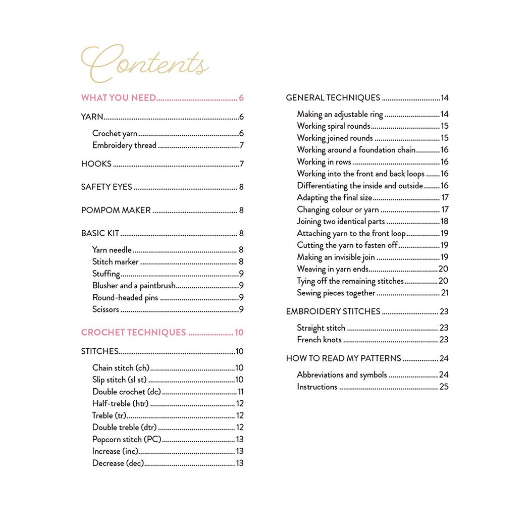 Adorable Amigurumi Christmas - Table of Contents