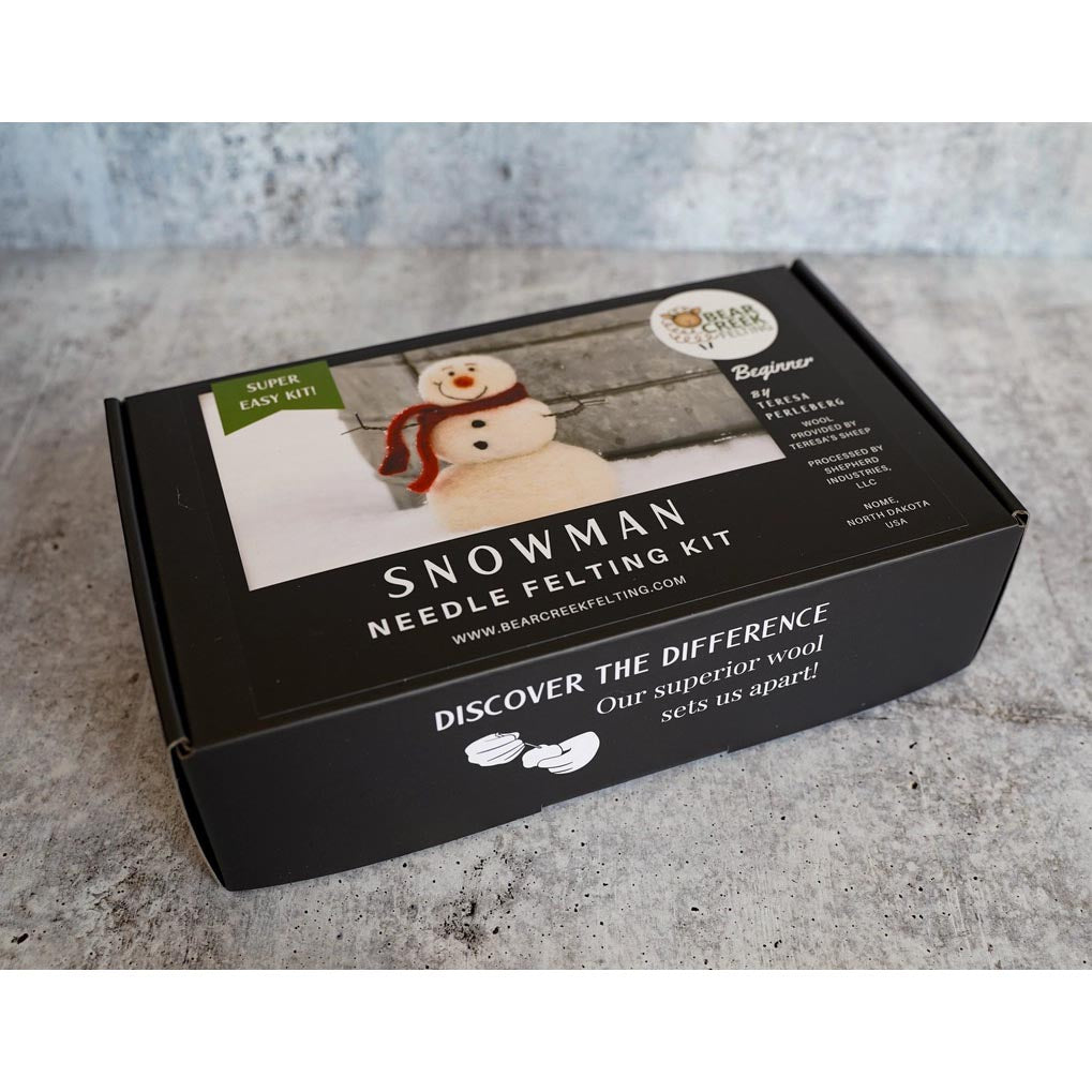 Bear Creek Felting Kit - Snowman - Packaging
