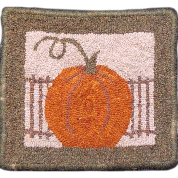 Pumpkin with Fence Rug Hooking Kit