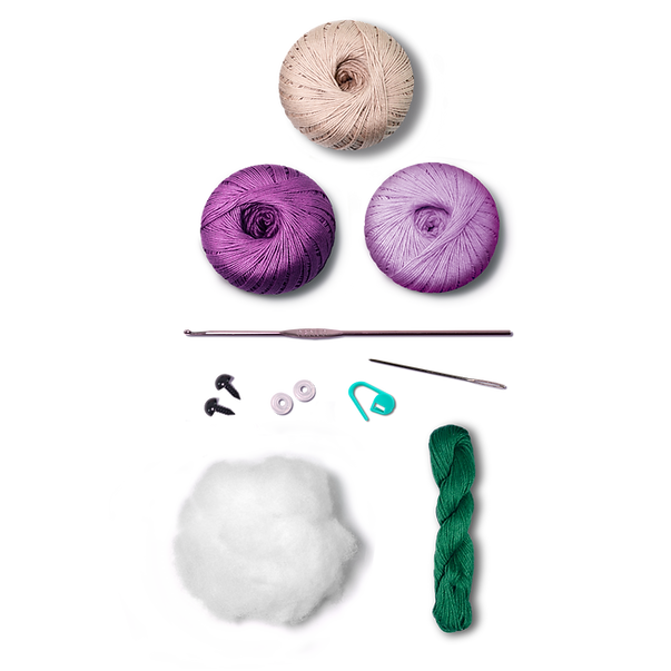 Circulo Amigurumi Kit - Violet - Contents