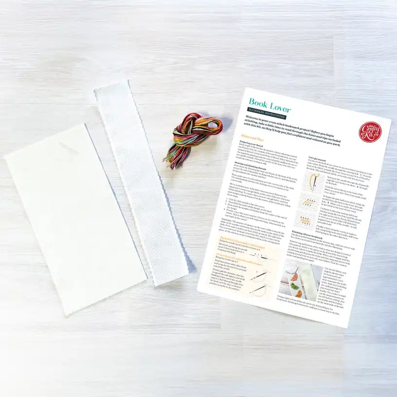 The Crafty Kit Company Cross Stitch Bookmark Kit - Book Lover
