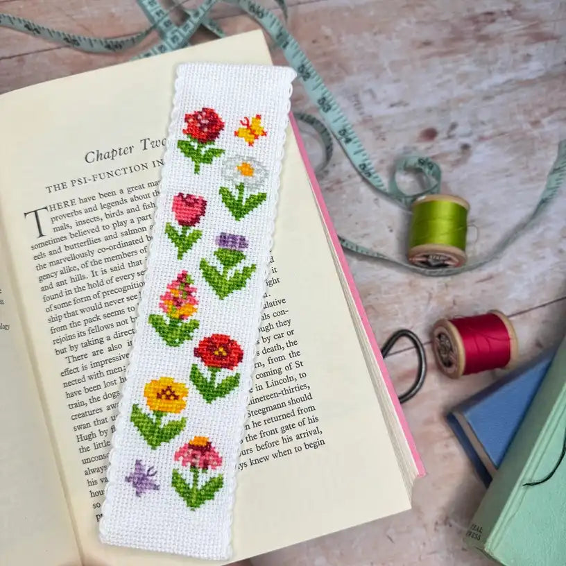 The Crafty Kit Company Cross Stitch Bookmark Kit - Cottage Garden