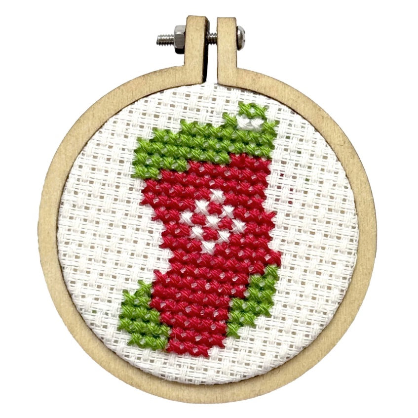 The Crafty Kit Company Cross Stitch Kit - Christmas Stocking - The Woolery