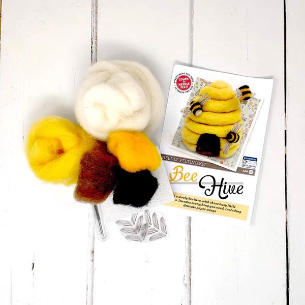 Bee Hive Needle Felting Craft Kit Contents