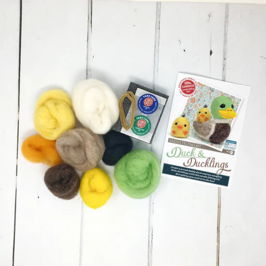 Duck and Ducklings Needle Felting Craft Kit - b