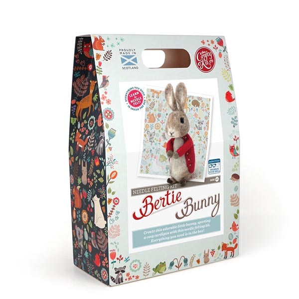 Bertie Bunny Needle Felting Craft Kit Package