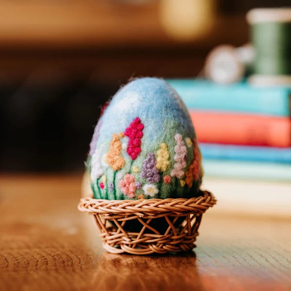 Cottage Garden Egg Needle Felting Craft Kit - a