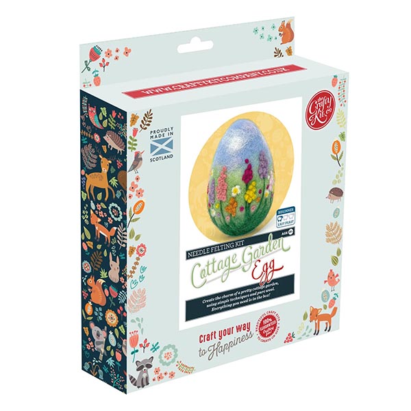 Cottage Garden Egg Needle Felting Craft Kit - b