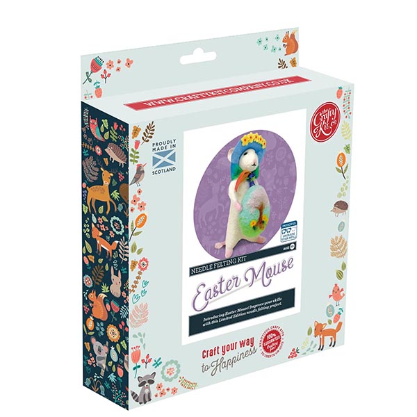 Easter Mouse Needle Felting Craft Kit - a