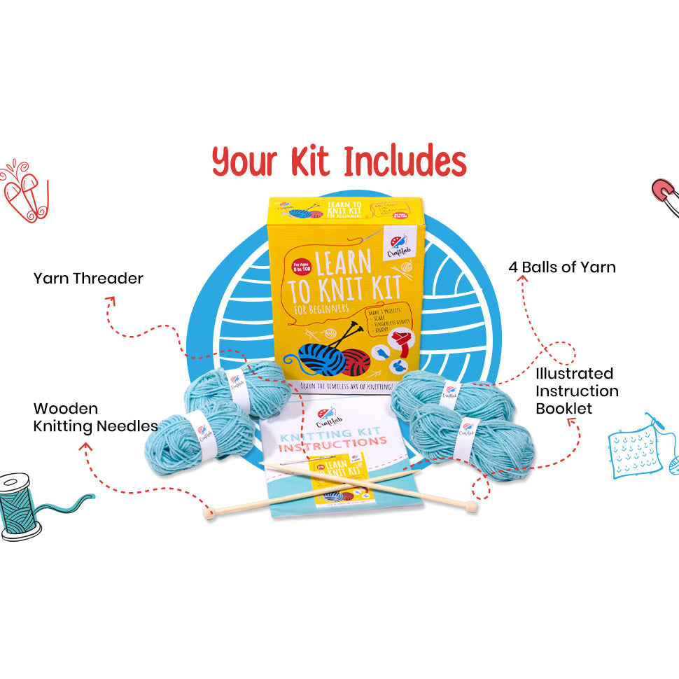 Lean to Knit Kit - Contents