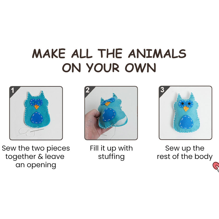 Woodland Friends Sewing Kit - Hints