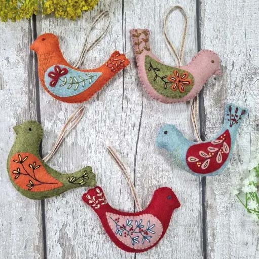 Folk Birds Felt Craft Kit - 0619438956898