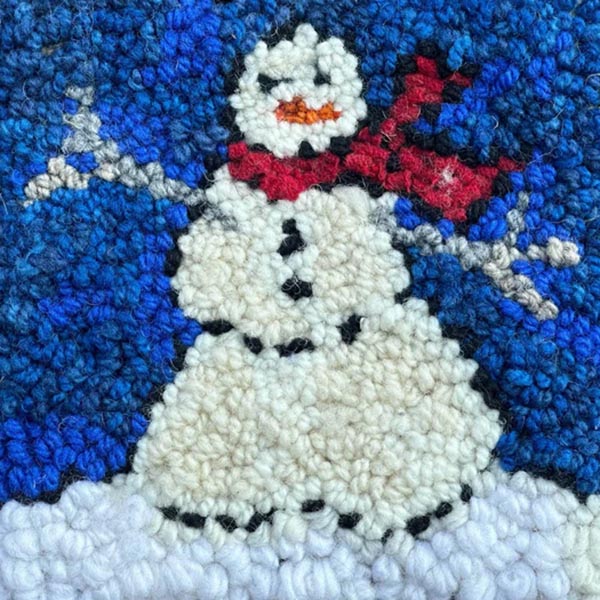 Beginner Rug Hooking Kit - Midnight Snowman