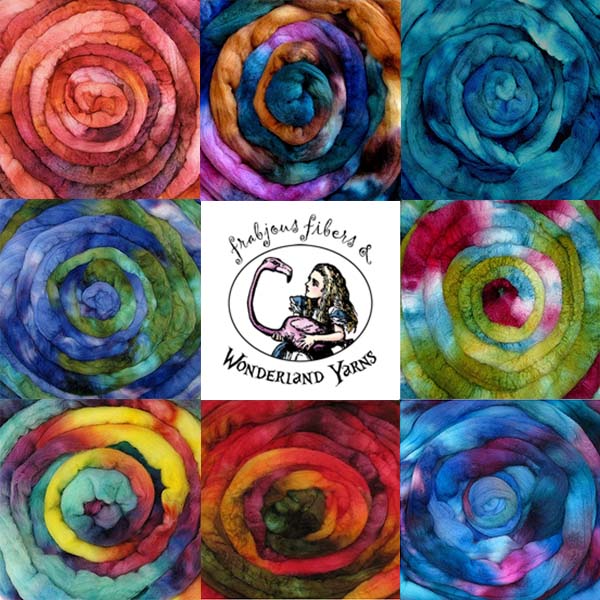 Frabjous Fibers Hand Dyed Wool Top