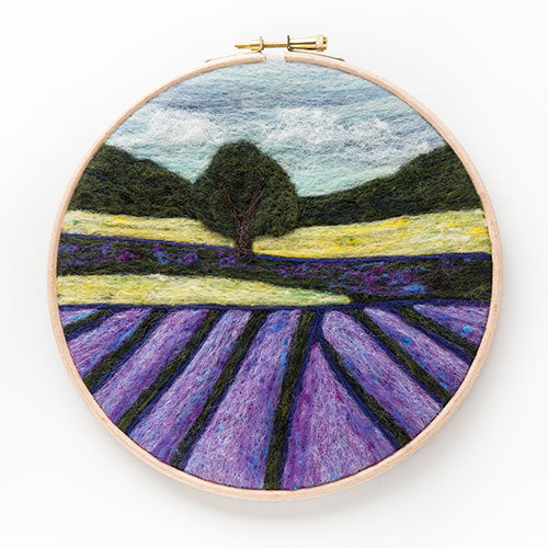 Painting with Wool Needle Felting Kit - Lavender Fields - 676753026101
