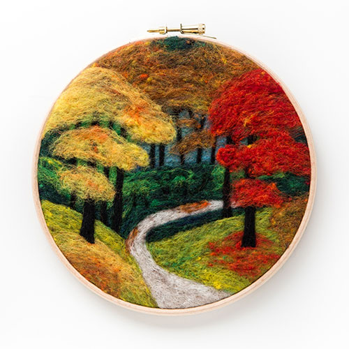 Painting with Wool Needle Felting Kit - Fall Foliage - 676753025999