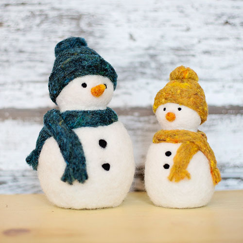 Sculpting with Wool Needle Felting Kit - Snowmen - 676753025937