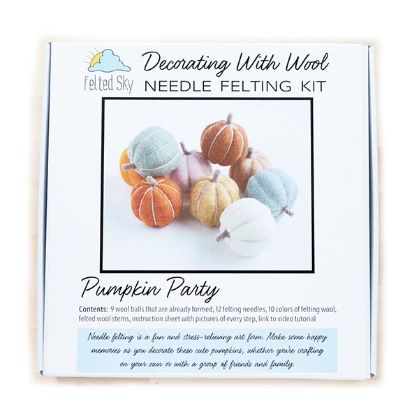 Sculpting with Wool Needle Felting Kit - Pumpkin Party - Package