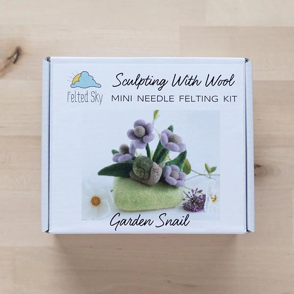 Sculpting with Wool Needle Felting Kit - Garden Snail - Packaging