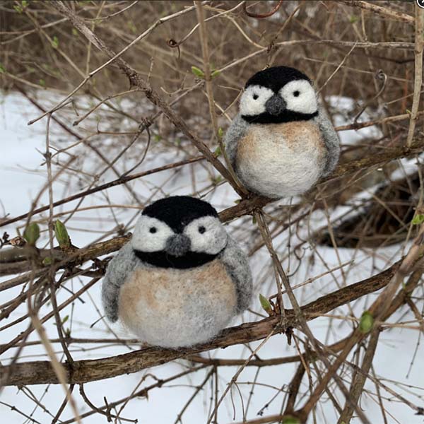Going Gnome Felting Kit - Chickadees