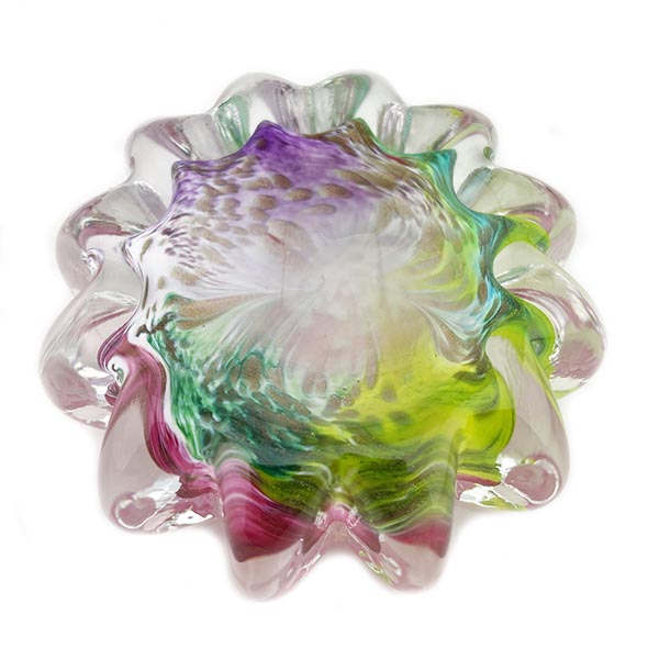 Blown Glass Spindle Bowl