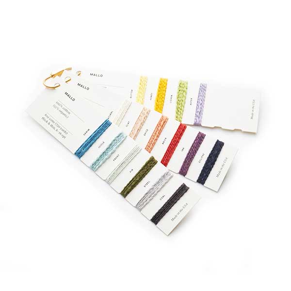 Mallo Cotton Slub Weaving Yarn Color Card