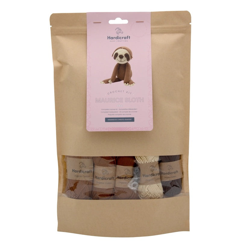 Hardicraft DIY Crochet Kit - Maurice Sloth Packaging