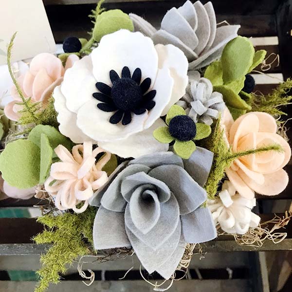 Felt Flower Craft Kit - Anemone Arrangement