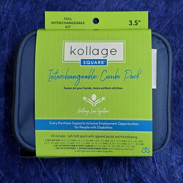 Kollage Square Interchangeable Combo Pack Knitting Needle Set - 3.5" - 892759401777