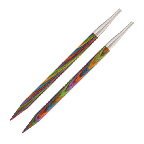 Options Interchangeable Rainbow Wood Circular Knitting Needle Set