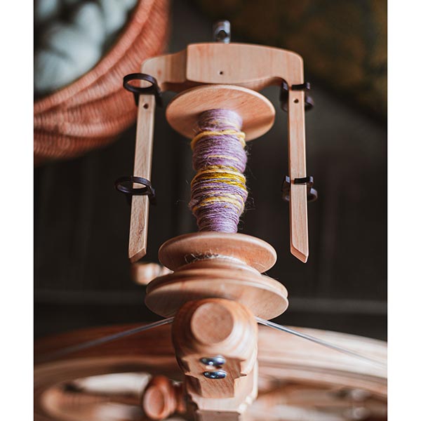 Kromski Sonata Encore Spinning Wheel - Walnut Finish - Magnetic Flyer Head