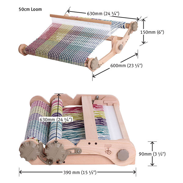 Ashford Knitters Loom Dimensions